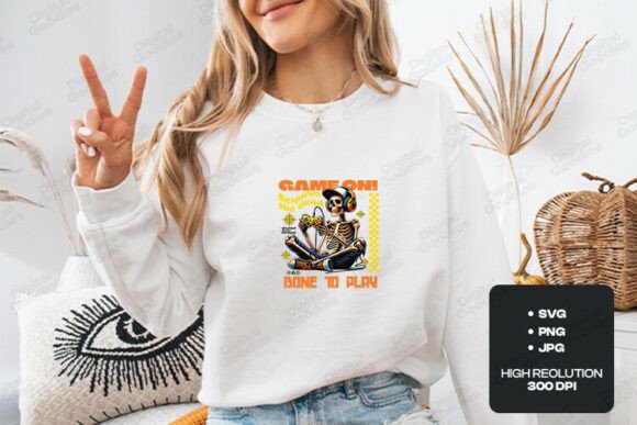 Bone to Play Skeleton Gamer Graphics & T-Shirt Designs