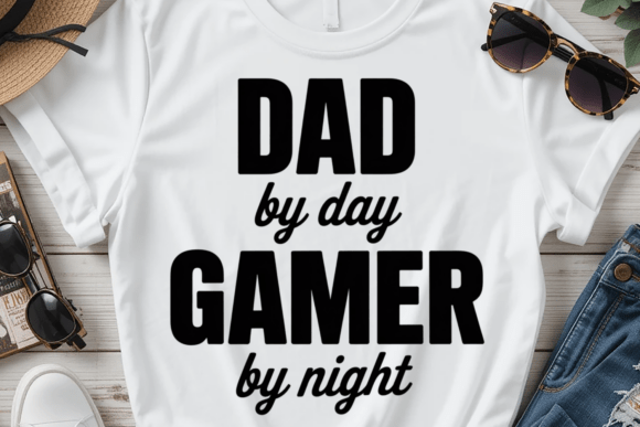 Dad Gamer Night Graphics for T-Shirt Designs