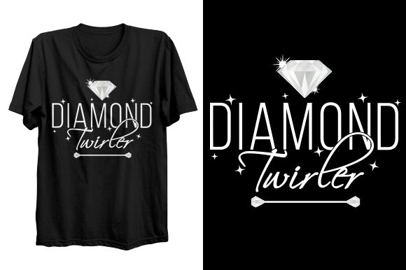 Diamond Twirler Graphics & Print Templates