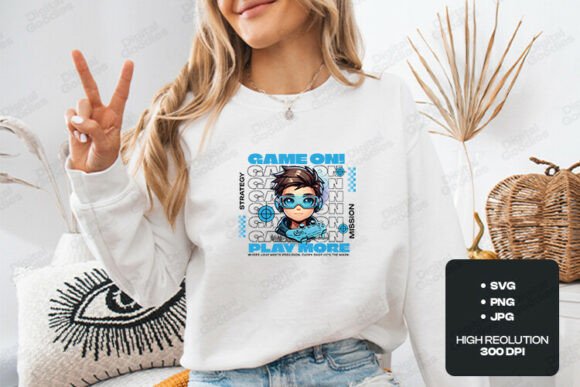 Game on Play More: Graphics for T-Shirt Designs