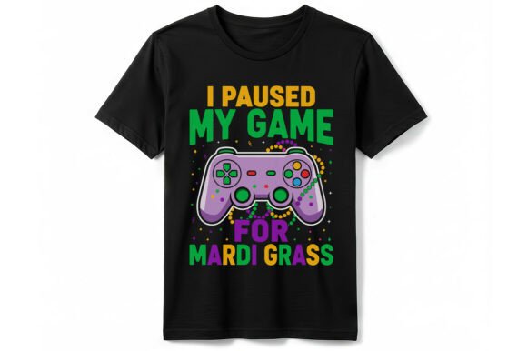 Gamer Mardi Gras Graphics & T-Shirt Designs