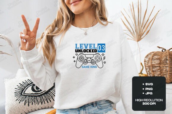 Level Three Unlocked Gamer Birthday Graphics