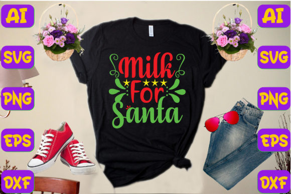 Milk for Santa Graphics & T-Shirt Designs