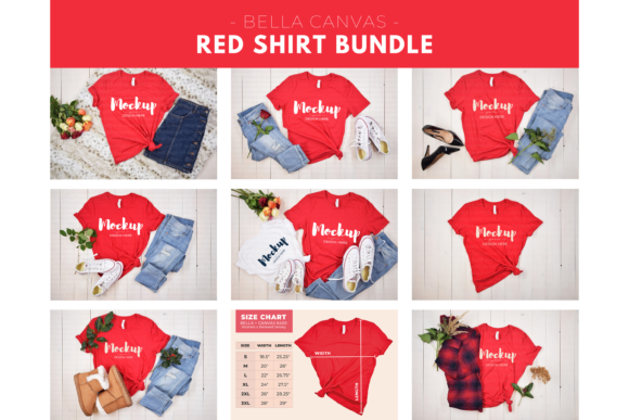Reviewing the Red Tshirt Mock Up Bundle for Embroidery Projects