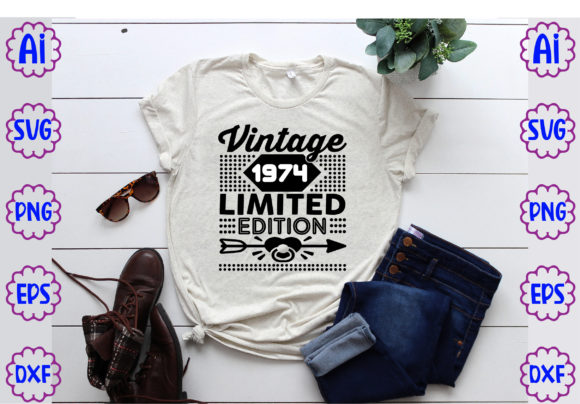 VINTAGE 1974 Graphics for T-Shirt Designs