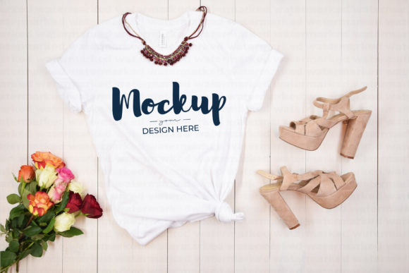 White Bachelorette Mockup: Graphics for T-Shirts